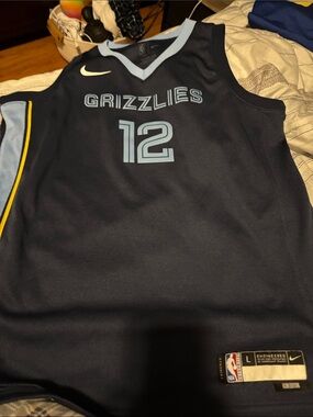 Nike Navy and Light Blue Memphis Grizzlies #12 Basketball Jersey Morant